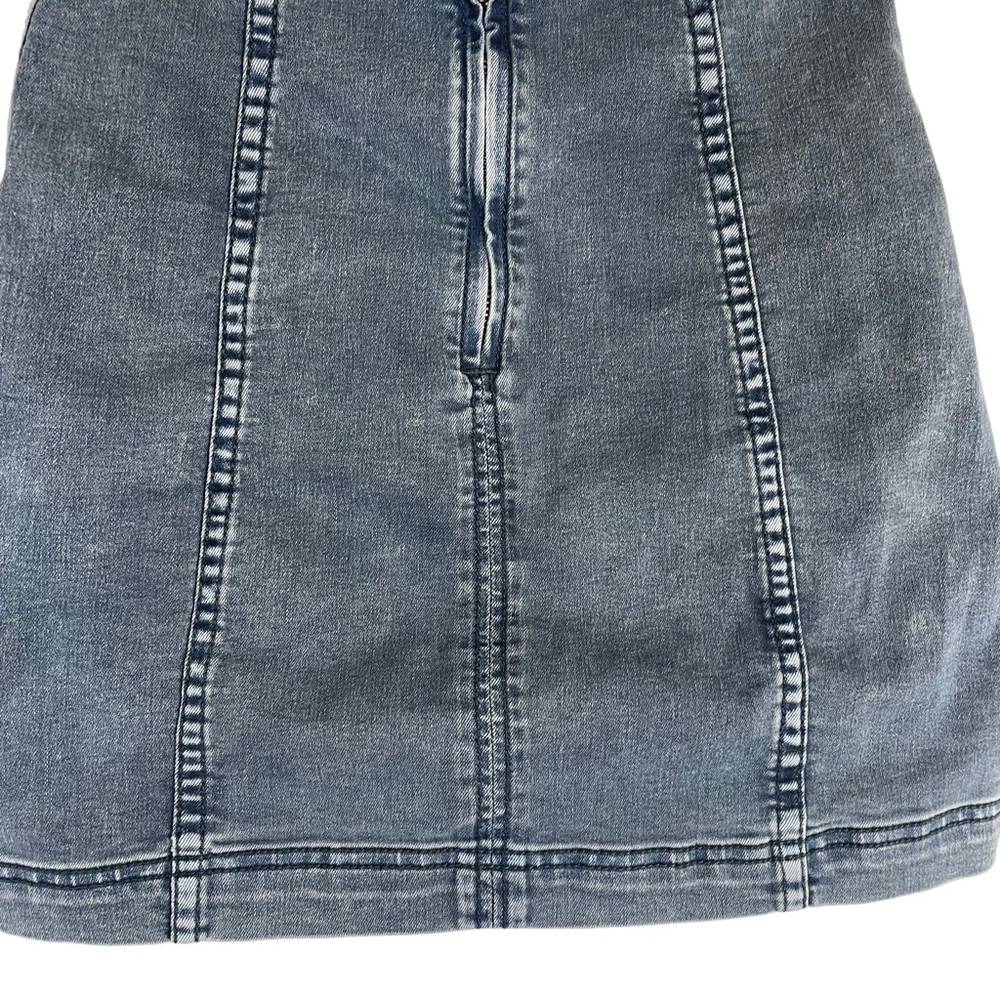 ⭐️2/$20 Free People Womens Modern Femme Denim Jean Stretch Bodycon Mini Skirt - Picture 11 of 15